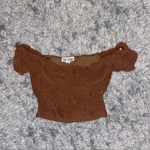 Brown corset top